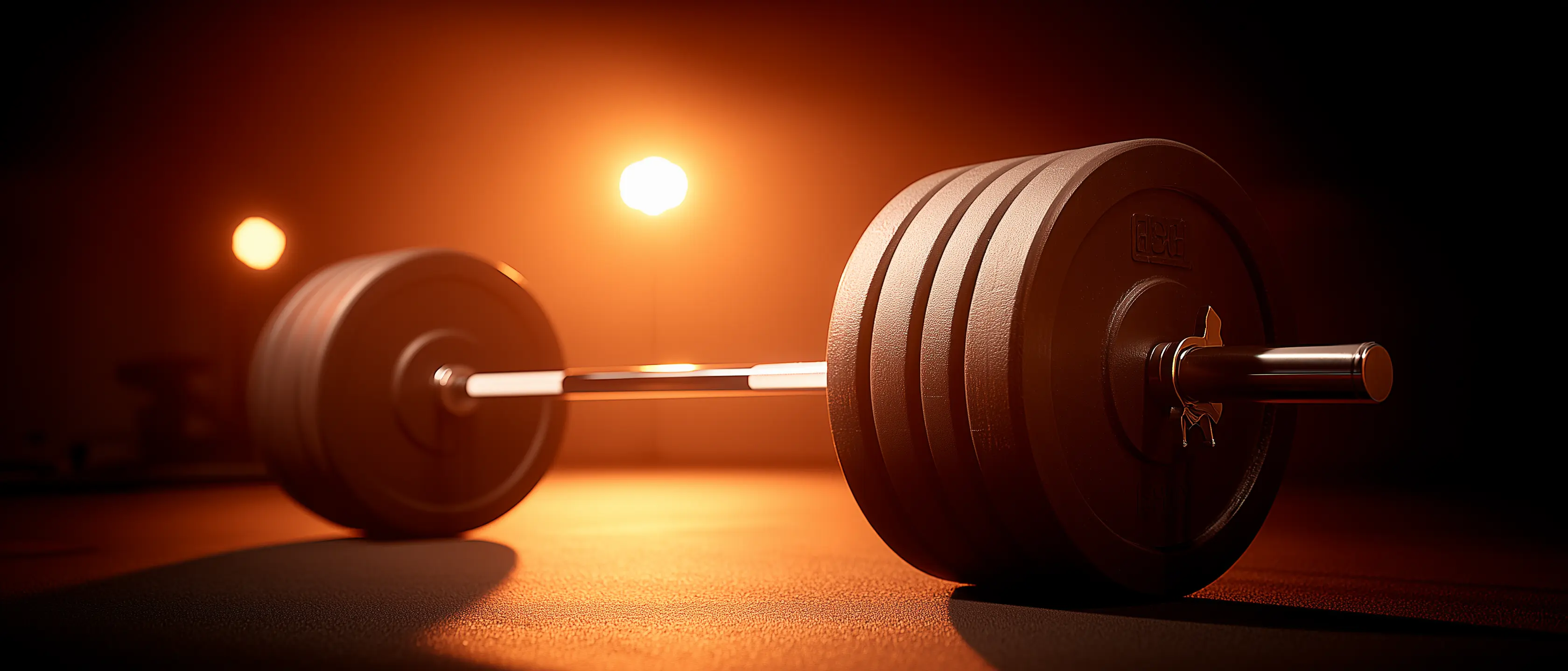 Lean athlete performing a heavy barbell squat with excellent form