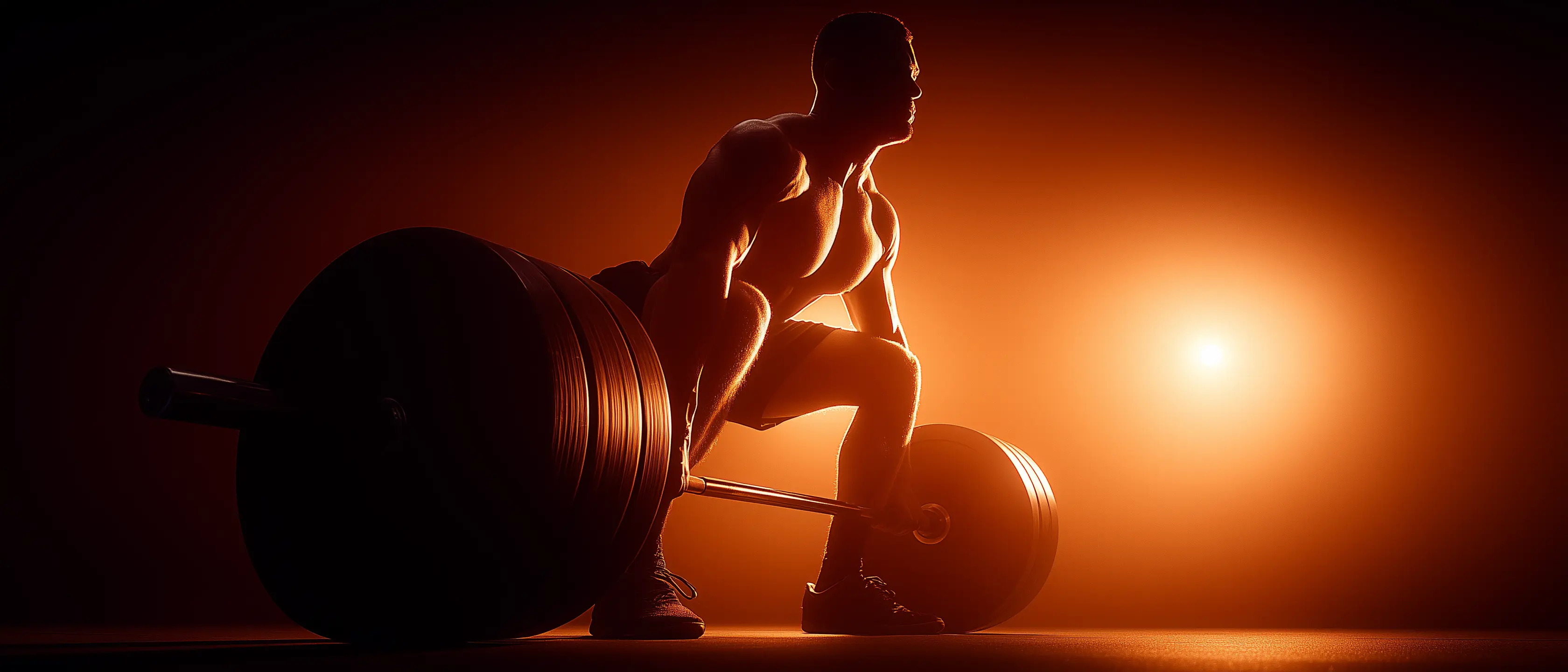 Athlete performing conventional deadlift at lockout position