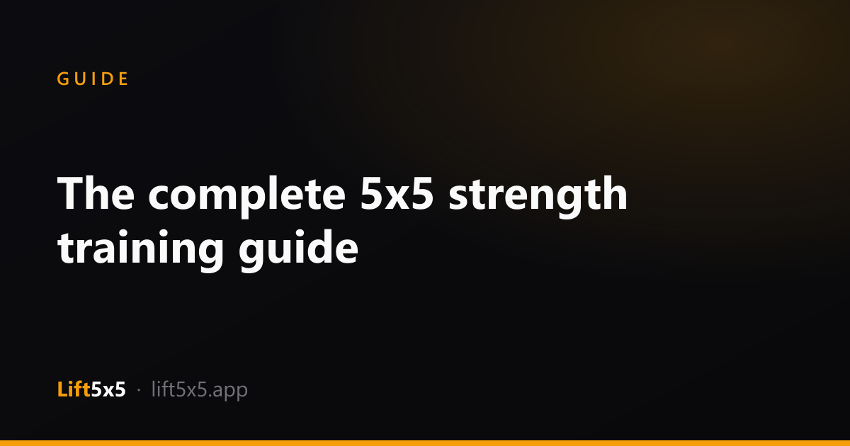 The complete 5x5 strength training guide | Lift5x5